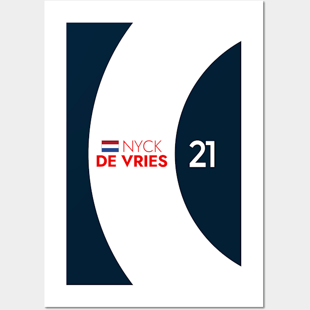 F1 2023 - #21 De Vries Wall Art by sednoid